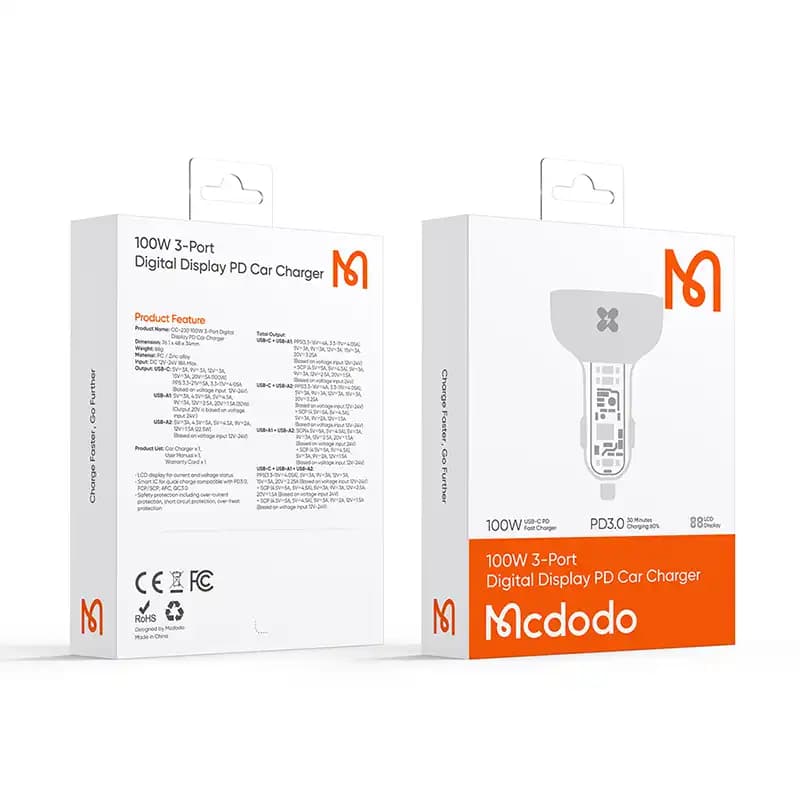 شارژر فندکی 100 وات مک دودو مدل Mcdodo CC-2300 — تصویر ۲