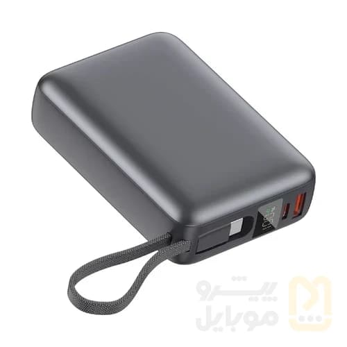 پاوربانک 45 وات کیو سی وای مدل PB20A ظرفیت 20000 میلی‌آمپرساعت