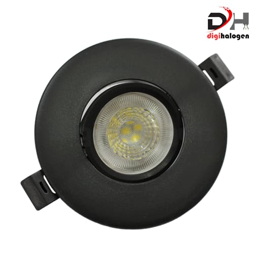 قاب هالوژن پارس لایت مدل مشکی مسطح متحرک F435