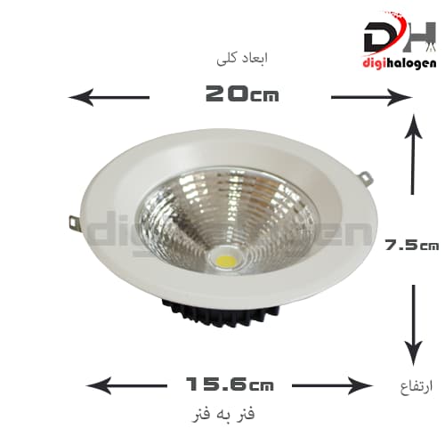 پنل سی او بی تولید نور 40 وات مدل توکار سان لایت — تصویر ۵