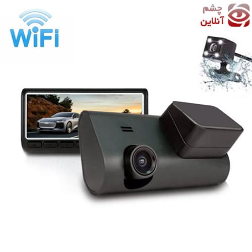 دوربین ثبت وقایع خودرو WIFI دار دو دوربین مدل TANT-06