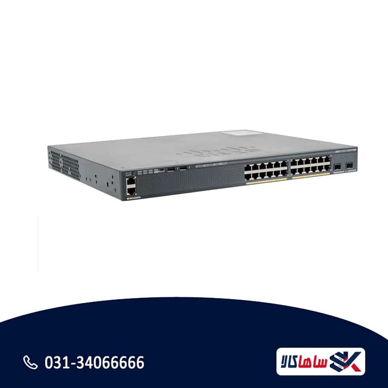 سوئیچ سیسکو Catalyst WS-C2960XR-24PD-I 24 پورت PoE+ استوک
