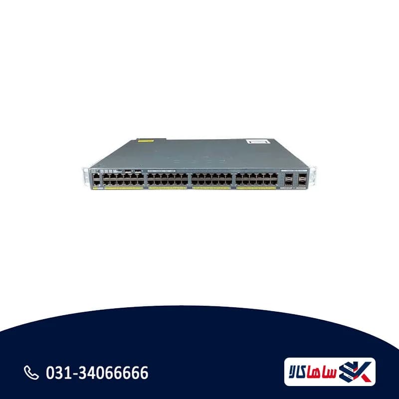سوئیچ سیسکو Catalyst WS-C2960XR-48FPS-I 48 پورت PoE+ استوک — تصویر ۳