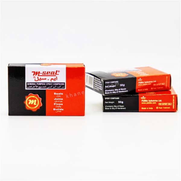 چسب دوقلو خمیری ایم سیل وزن 100 گرم M-Seal — تصویر ۱۲