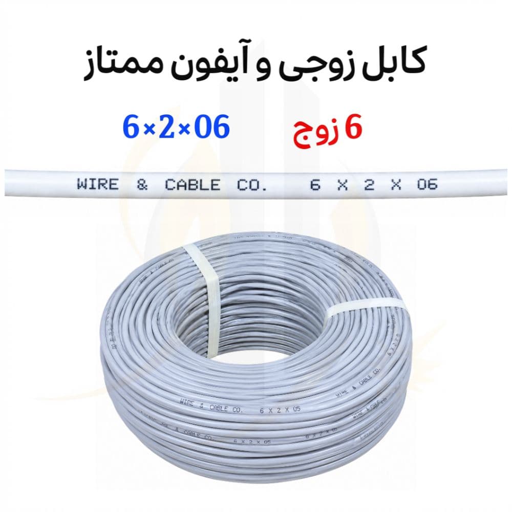 کابل 6 زوج ممتاز مغزی 0.6 CCA — تصویر ۴