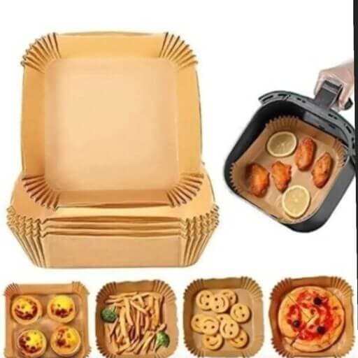 کاغذ نسوز یکبار مصرف مربعی Air Fryer مخصوص سرخ کن بسته 50 عددی