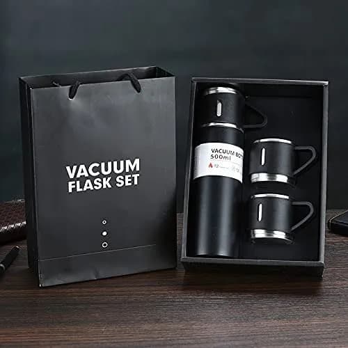 فلاسک سه کاپ کادویی VACUUM FLASK SET 500 ML