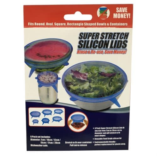 درپوش سیلیکونی ظروف جنس خارجی Super Stretch Silicone Lids ست 6 عددی