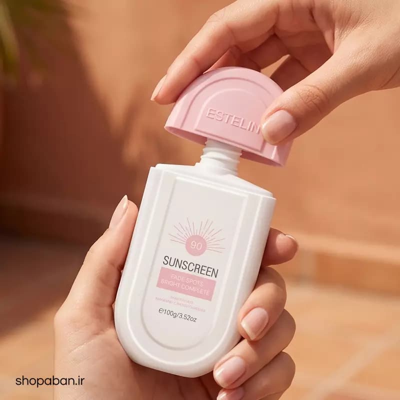 کرم ضد آفتاب استلین صورتی SPF90 بی رنگ حجم 100 میلی لیتر — تصویر ۱۲
