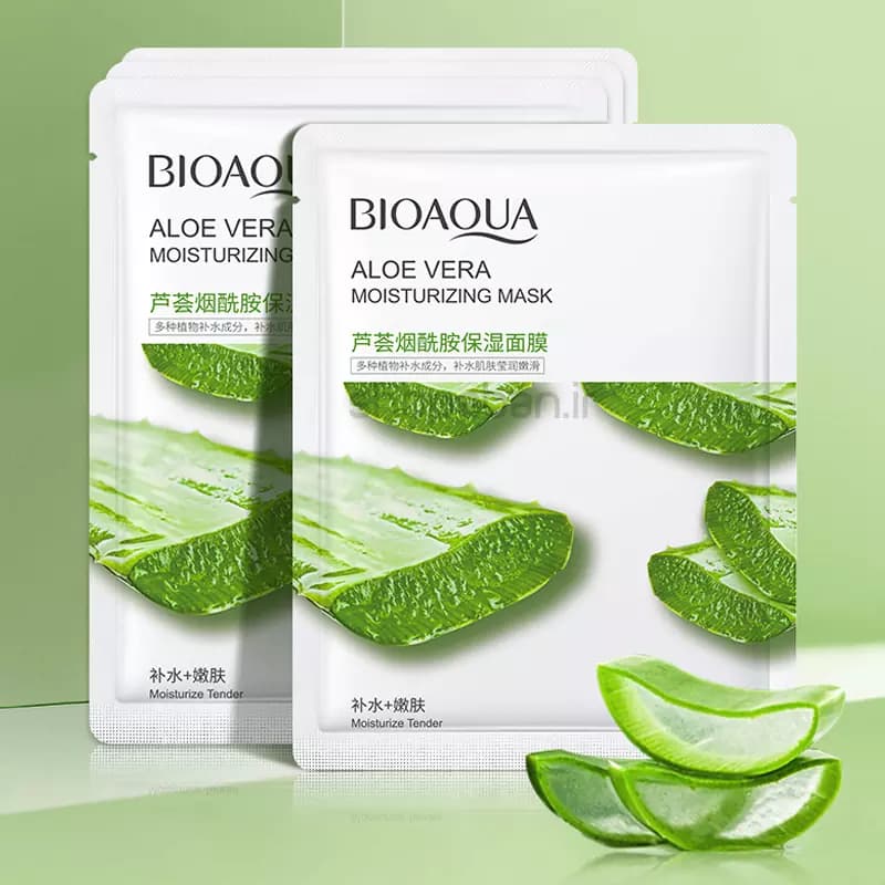 ماسک صورت ورقه ای آلوئه ورا بیوآکوا BIOAQUA — تصویر ۶