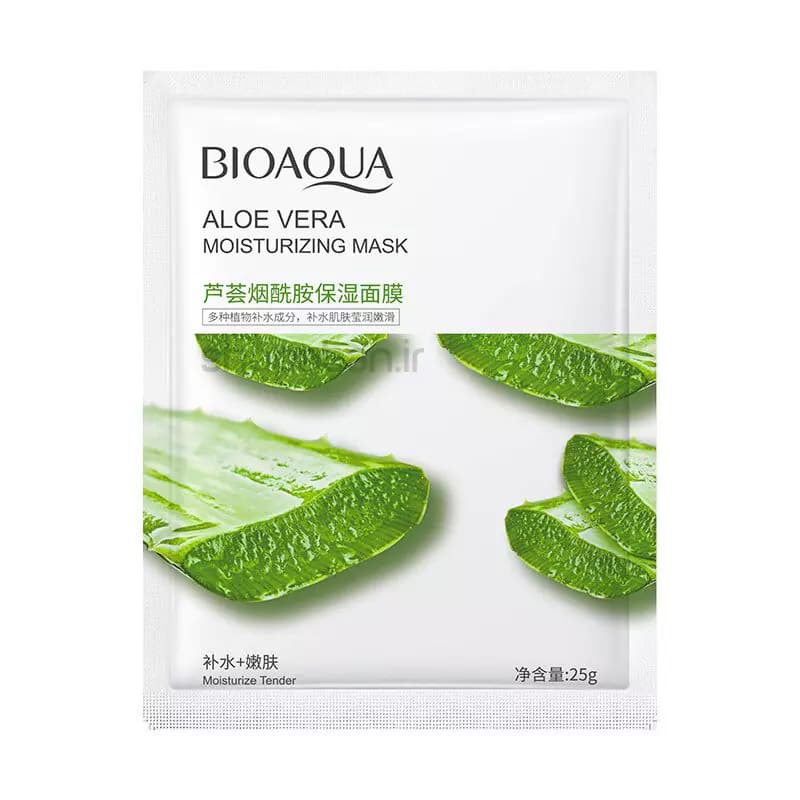ماسک صورت ورقه ای آلوئه ورا بیوآکوا BIOAQUA — تصویر ۲