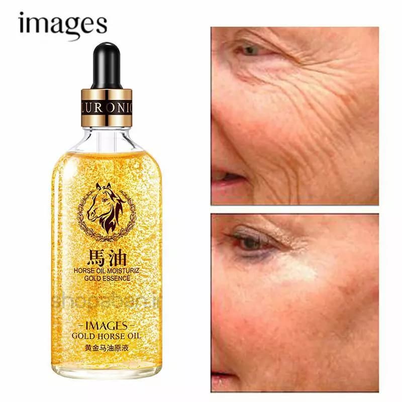 سرم پوست طلا و روغن اسب ایمیجز اصل حجم 100 میلی لیتر — تصویر ۷