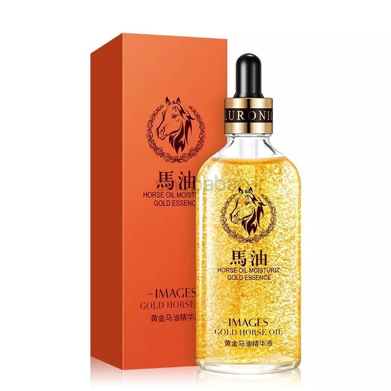 سرم پوست طلا و روغن اسب ایمیجز اصل حجم 100 میلی لیتر — تصویر ۲