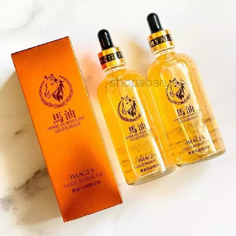 سرم پوست طلا و روغن اسب ایمیجز اصل حجم 100 میلی لیتر — تصویر ۵