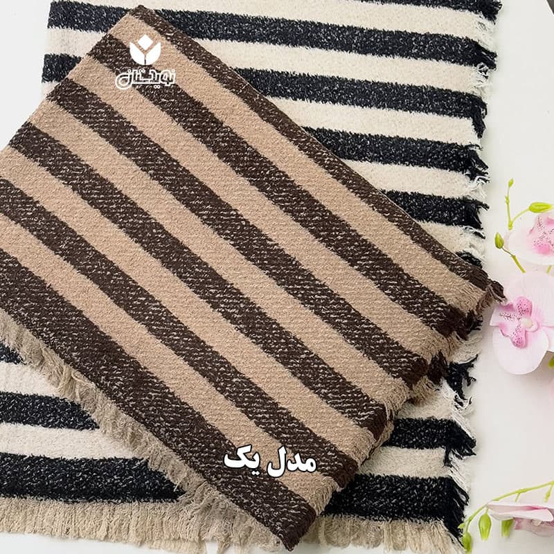 شال موهر راه راه کد 33410 — تصویر ۸