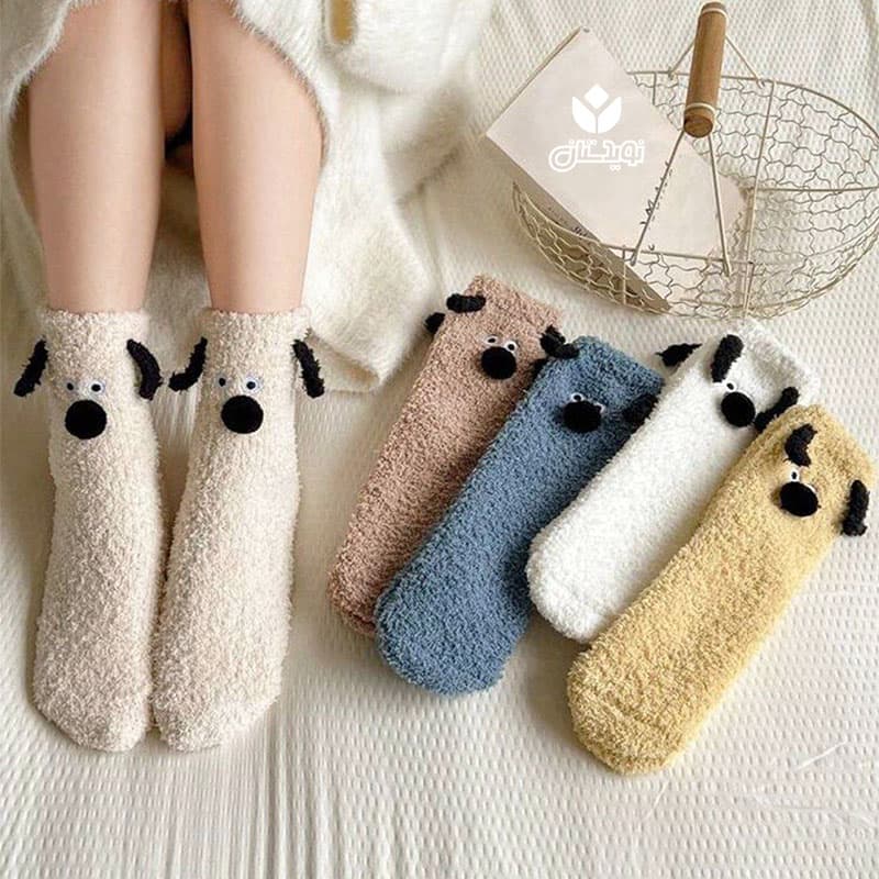 جوراب فانتزی عروسک دار کد 3106