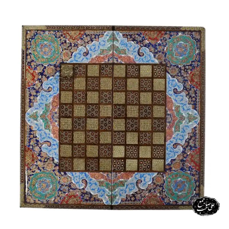 تخته نرد شطرنج خاتم نقاشی تذهیب کد 124