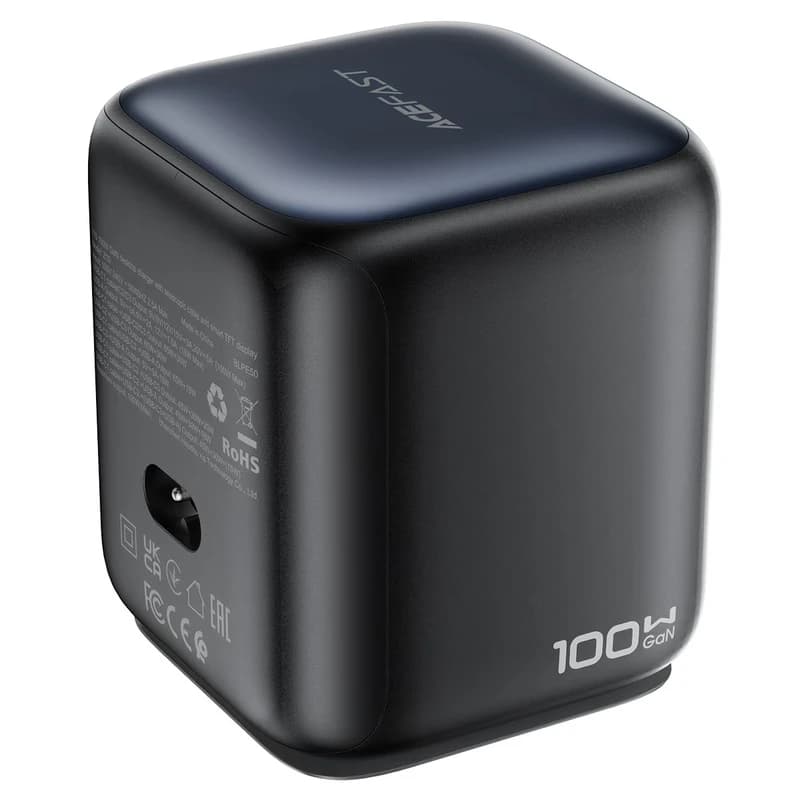 شارژر رومیزی ایس فست ACEFAST 100W GaN Z10 با کابل متصل جمع شونده — تصویر ۵