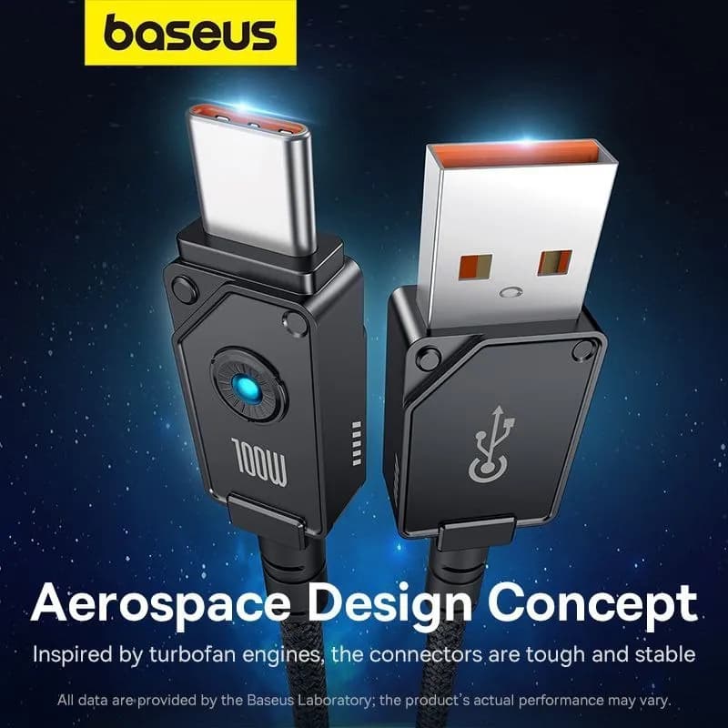کابل شارژ USB به Type-C بیسوس ۱متری Baseus Unbreakable Aramid Series P10355801111 100W — تصویر ۱۰