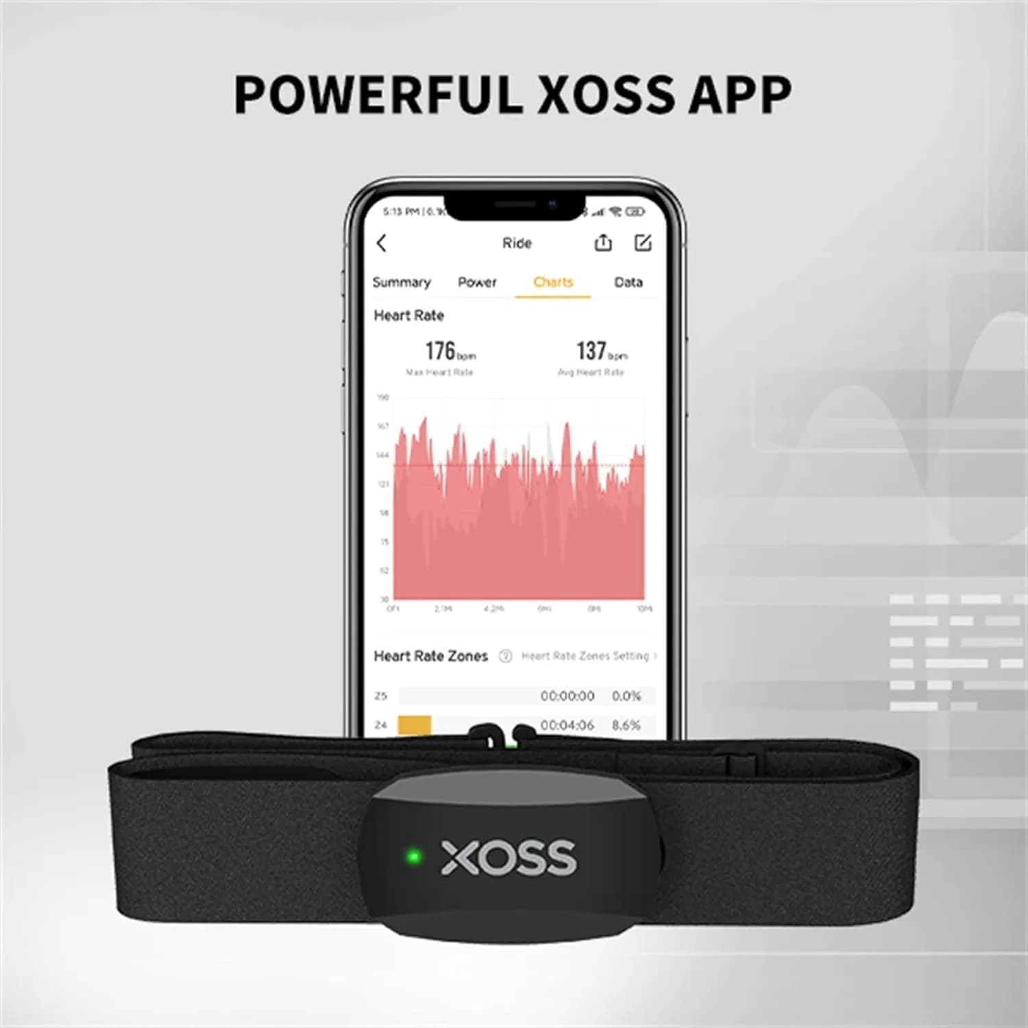سنسور ضربان قلب سینه‌ای برند XOSS مدل X2 — تصویر ۹