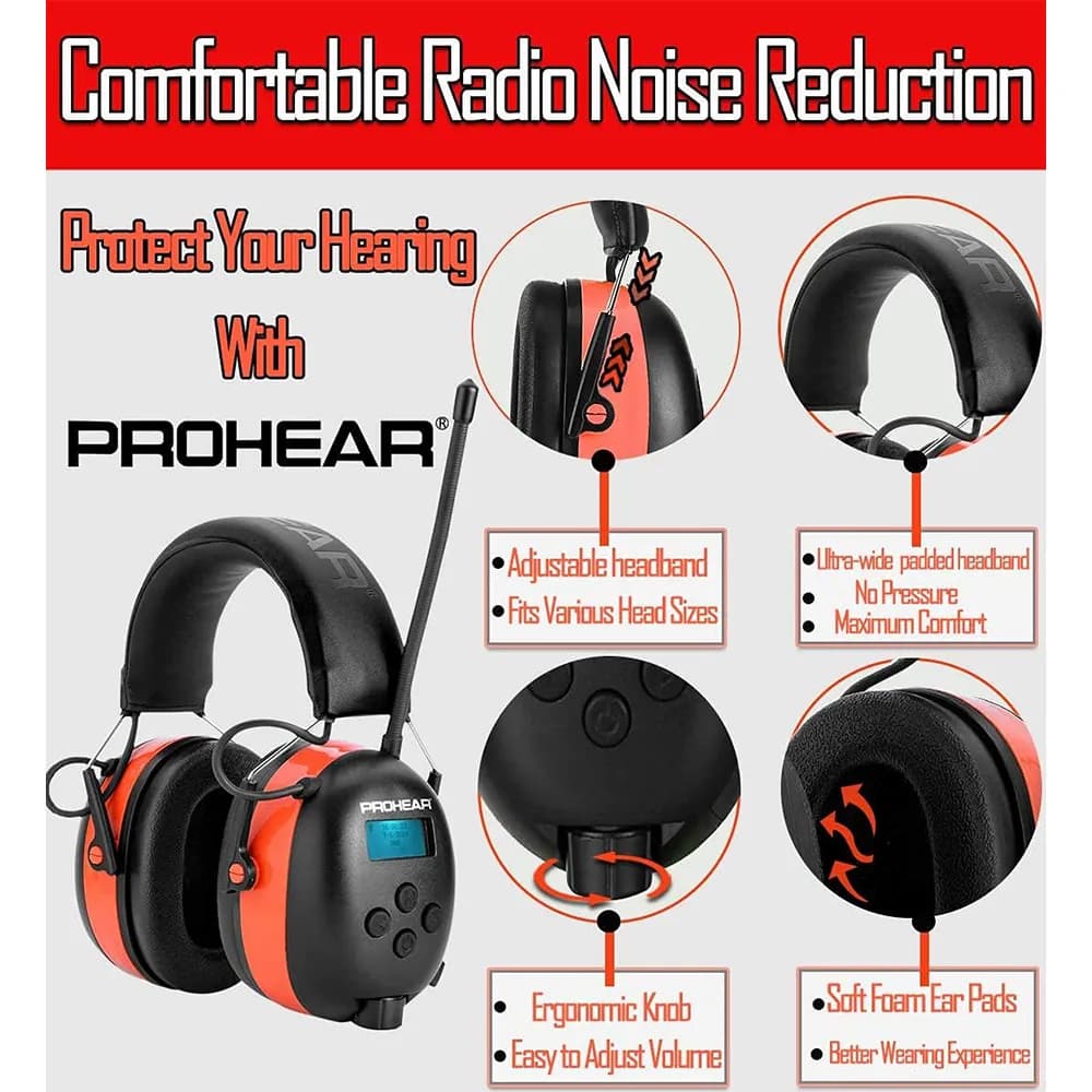 گوشی محافظ شنوایی و هدفون رادیویی برند PROHEAR مدل 033A — تصویر ۱۱