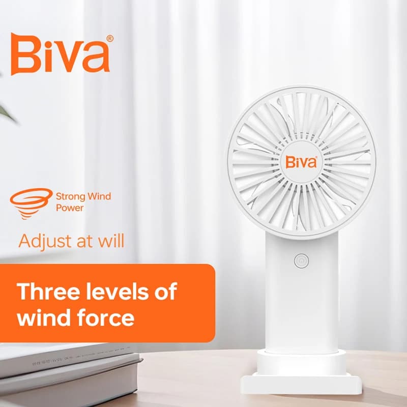 پنکه دستی بیوا Biva Phone Stand Handheld Fan FA-01 — تصویر ۱۱