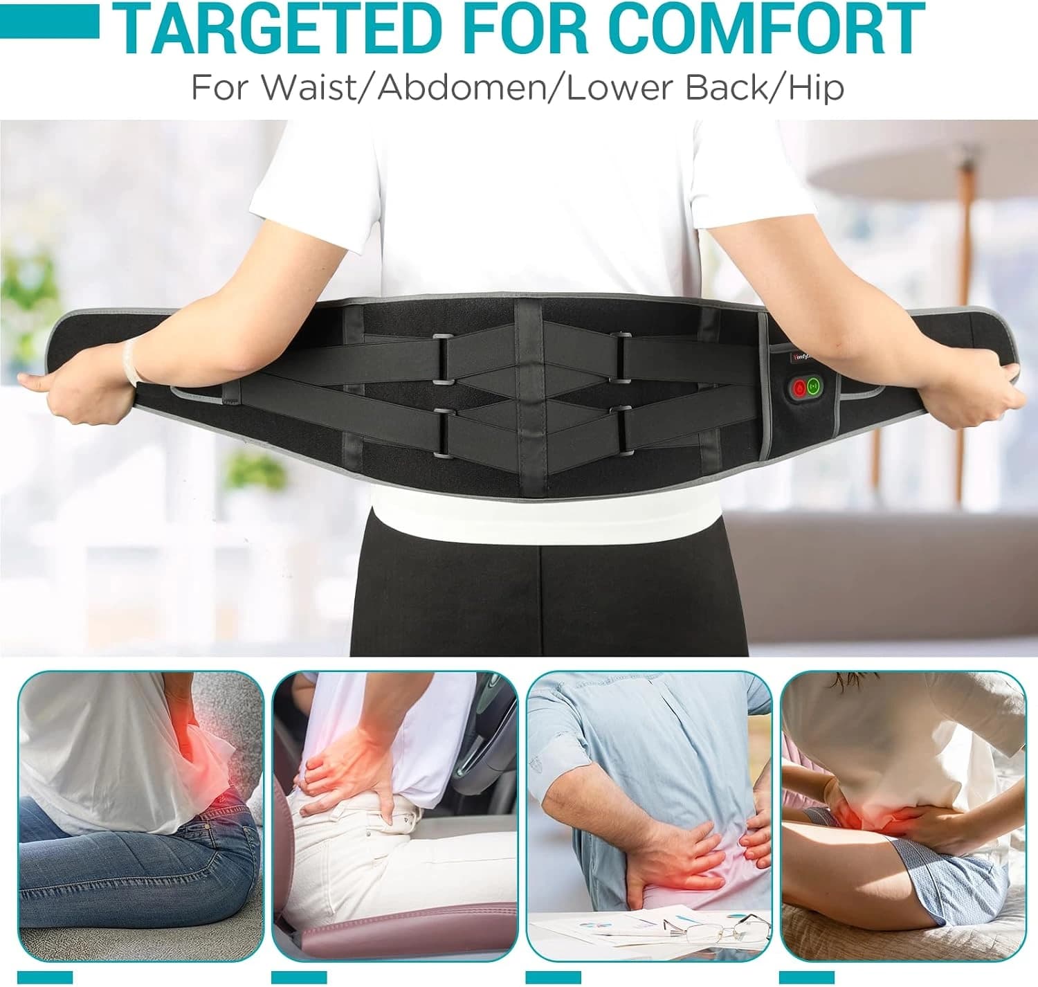 پد گرمایشی و ماساژور بی‌سیم Comfytemp K9224 — تصویر ۵