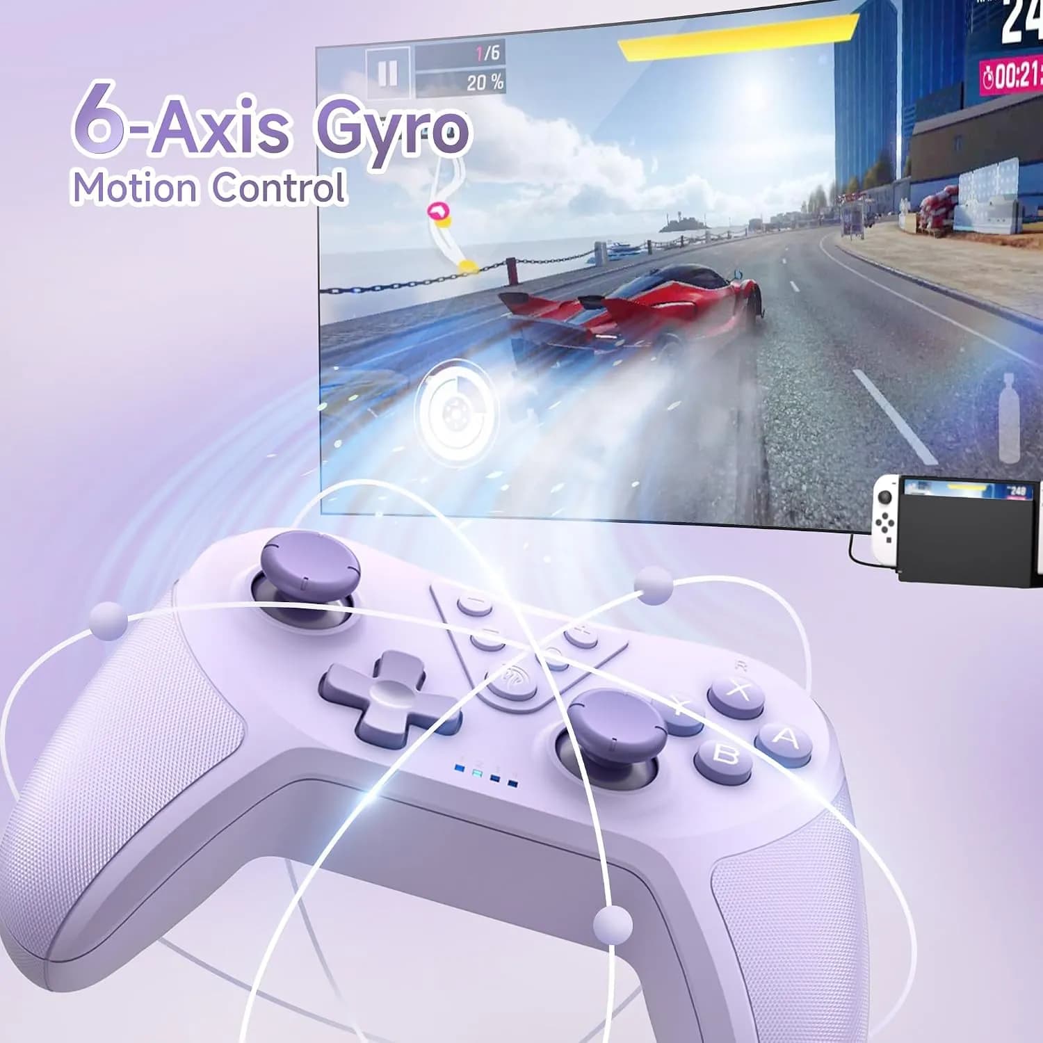 دسته بازی بی‌سیم برای Nintendo Switch برند EasySMX مدل T37 — تصویر ۱۰