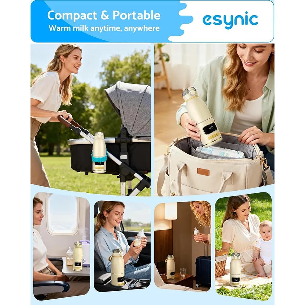 گرمکننده قابل حمل شیشه شیر کودک eSynic برند eSynic مدل — تصویر ۱۱
