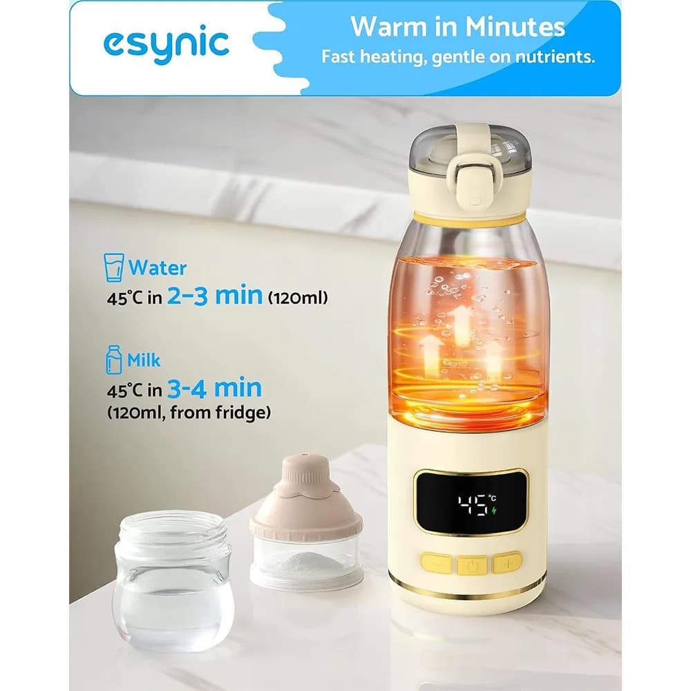 گرمکننده قابل حمل شیشه شیر کودک eSynic برند eSynic مدل — تصویر ۷