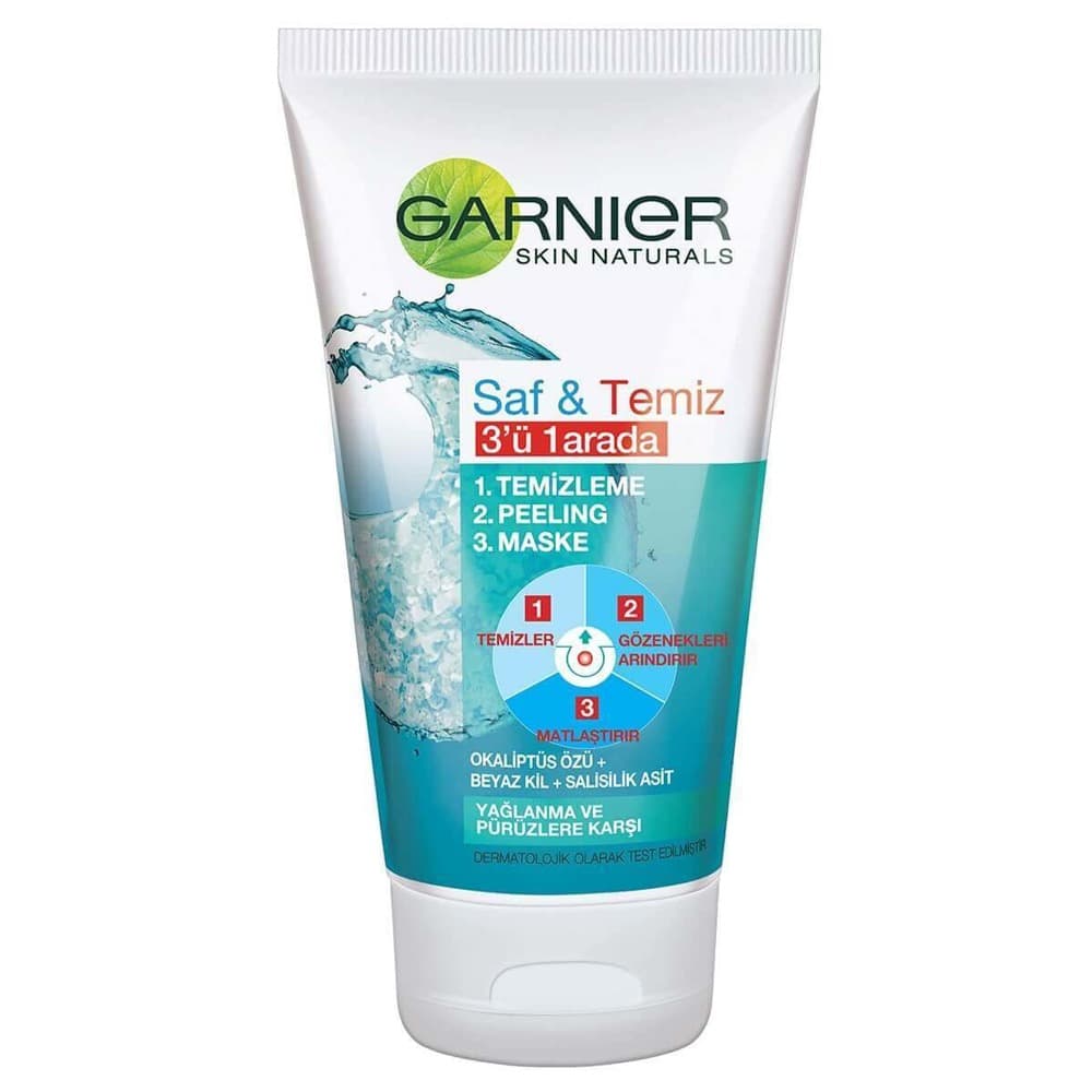 ماسک صورت سه کاره گارنیر مدل Saf & Temiz حجم 150 میل — تصویر ۲