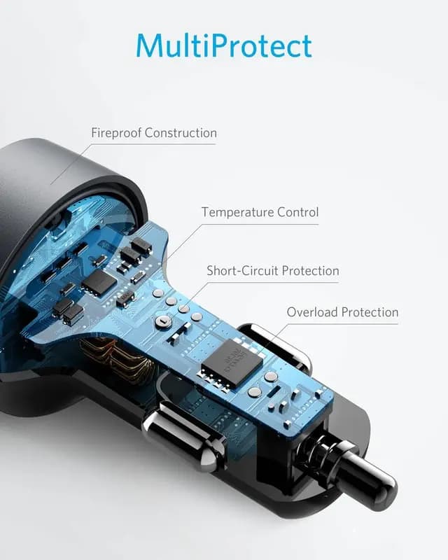 شارژر فندکی انکر Anker PowerDrive PD+ 2 A2721 — تصویر ۴