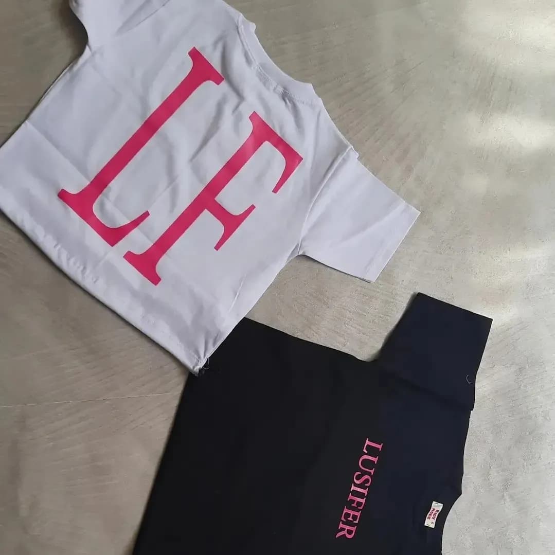 کراپ تیشرت دخترانه پنبه ای طرح LUSIFFER مدل دمپا گت دار سایز 1.5 تا 6 سال — تصویر ۶