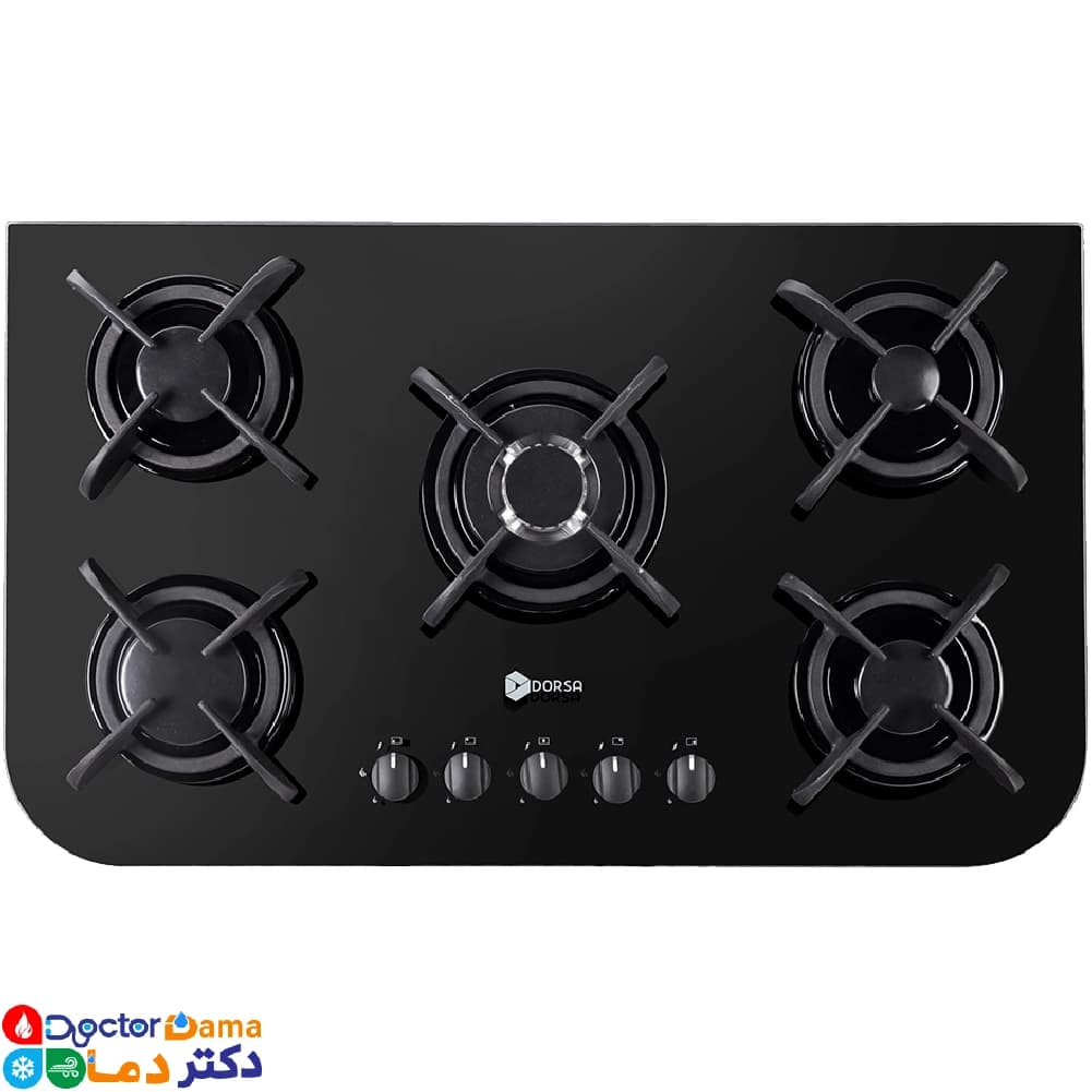 اجاق گاز شیشه ای درسا مدل ثمین DG2108-5M — تصویر ۴
