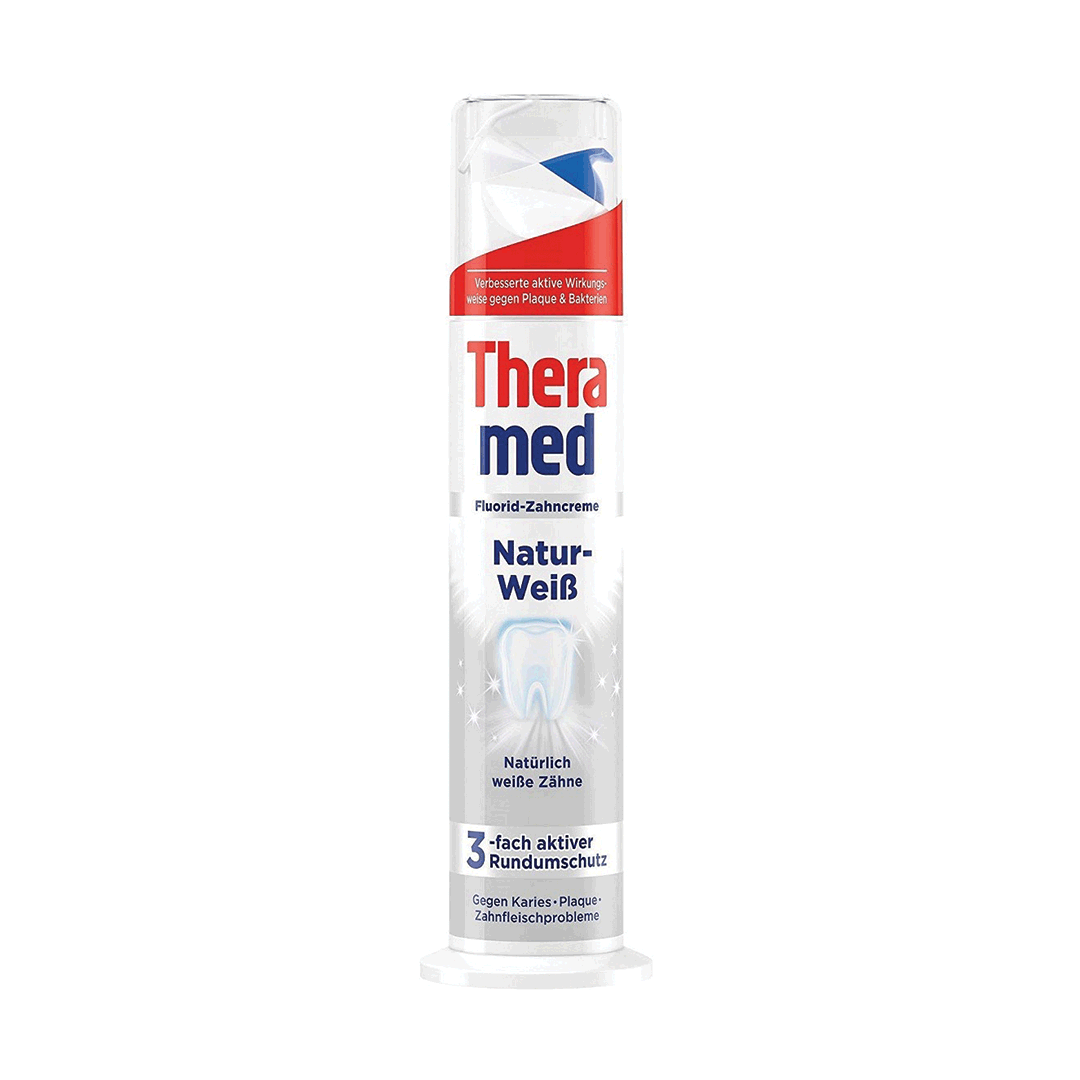 خمیر دندان ترامد Theramed Natur-Weiß سفیدکننده 100 میل آلمانی