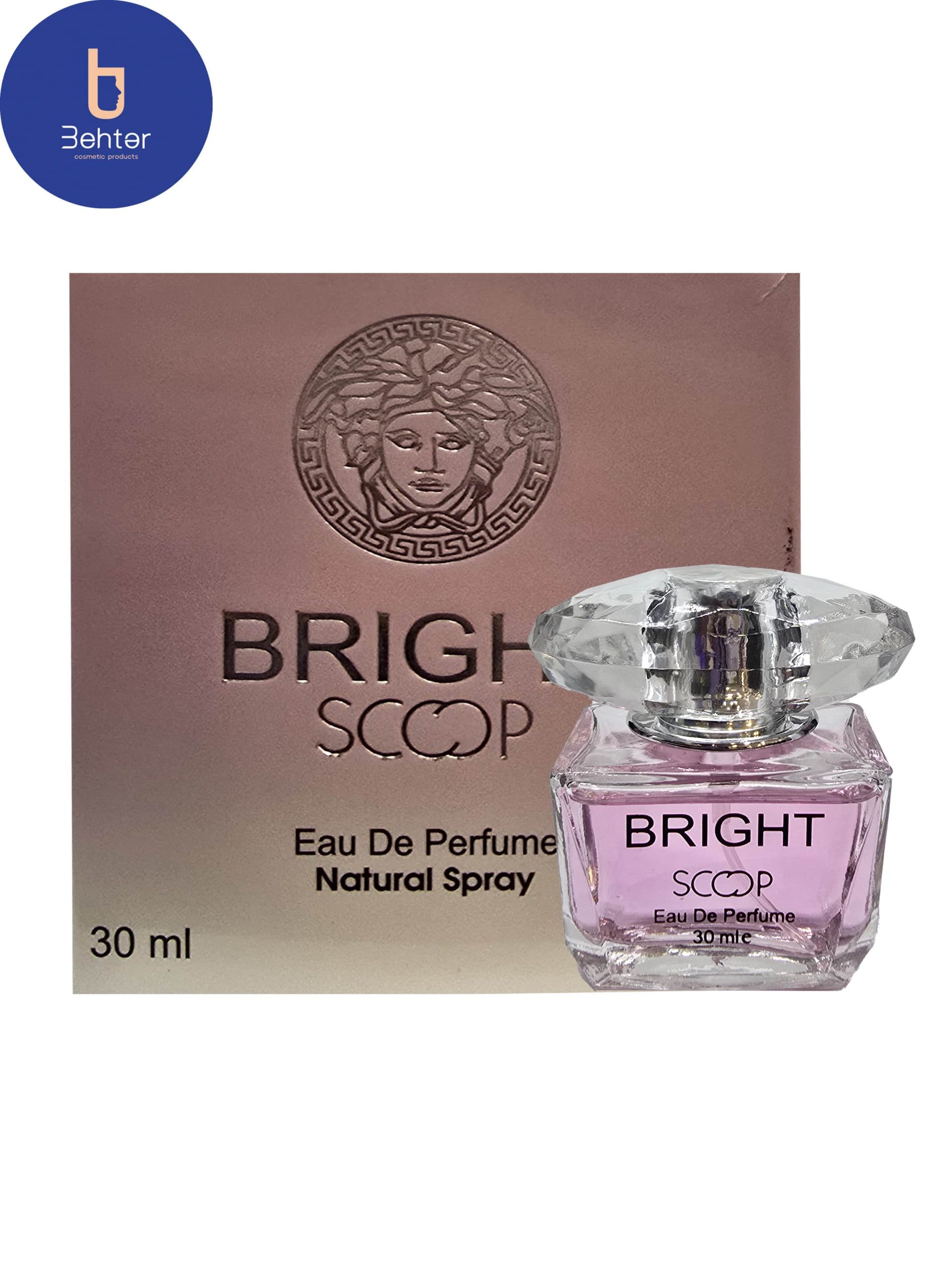 ادکلن ادیو پرفیوم ورساچ صورتی زنانه اسکوپ 30 میل BRIGHT SCOOP — تصویر ۵