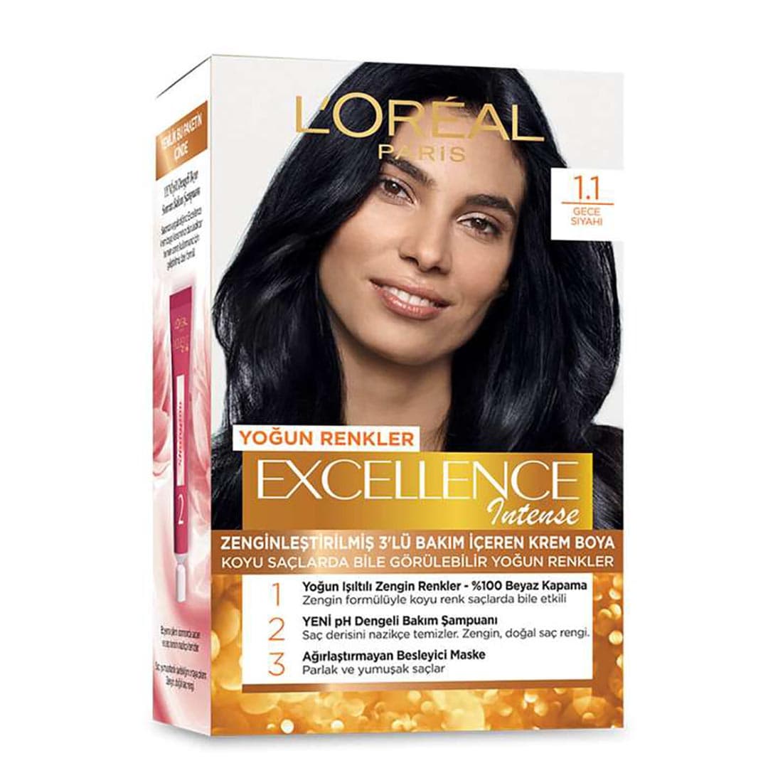 کیت رنگ مو لورال شماره LOREAL EXCELLENCE 01.1 — تصویر ۵