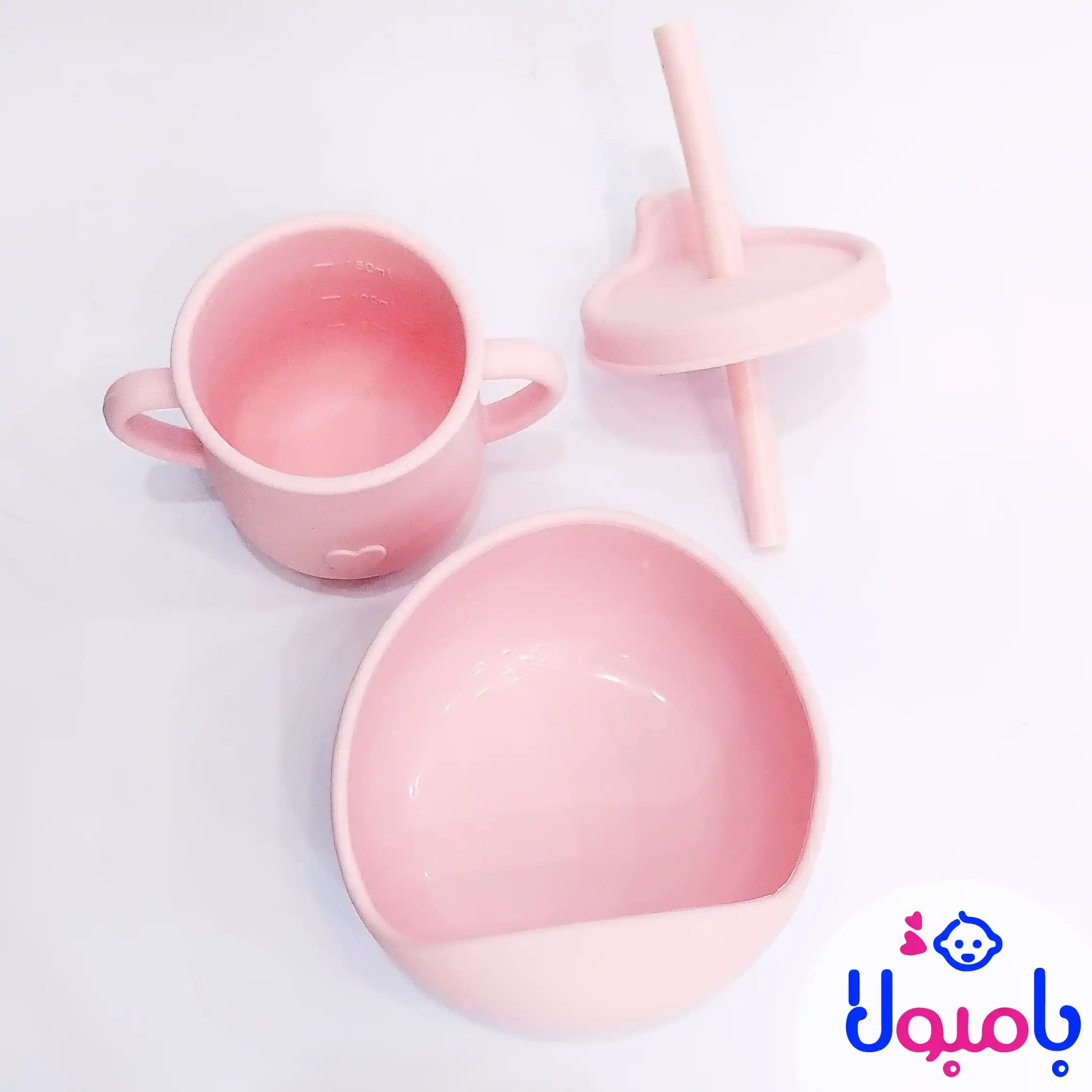 ست سیلیکونی غذاخوری کودک طرح شیر — تصویر ۵