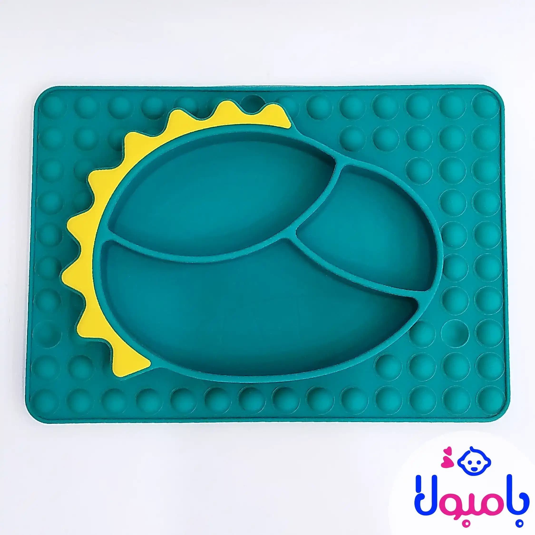 ست سیلیکونی غذاخوری کودک طرح دایناسور — تصویر ۳