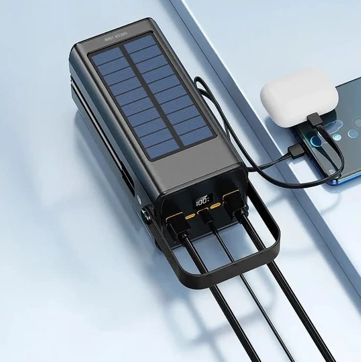 پاوربانک گرین لاین مدل Solar X ظرفیت 100000 میلی‌آمپر ساعت با شارژ سریع PD 20W — تصویر ۸