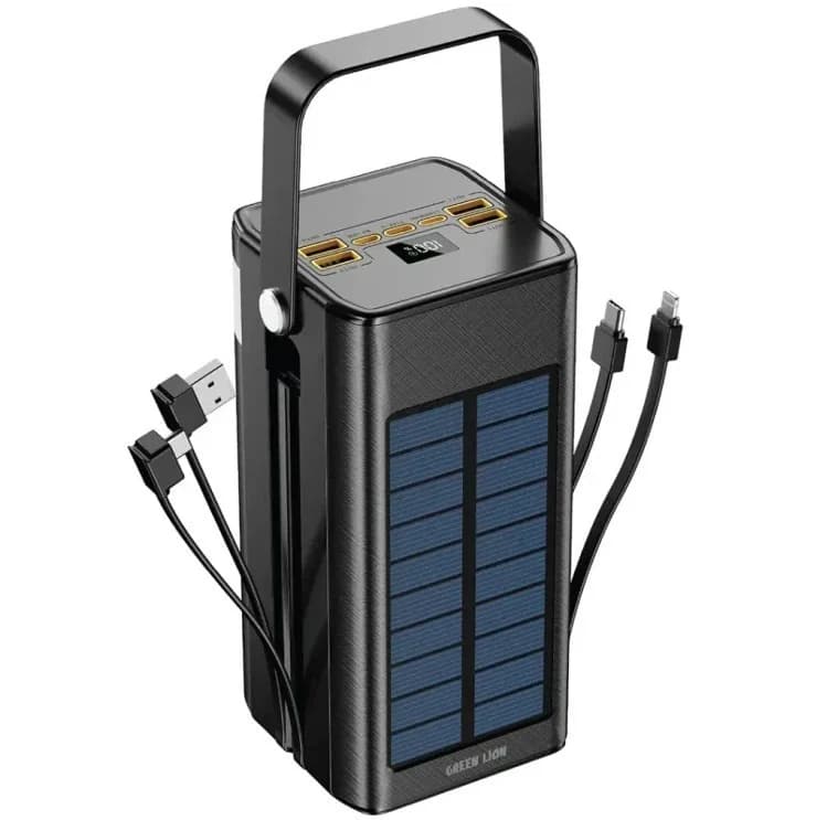 پاوربانک گرین لاین مدل Solar X ظرفیت 100000 میلی‌آمپر ساعت با شارژ سریع PD 20W