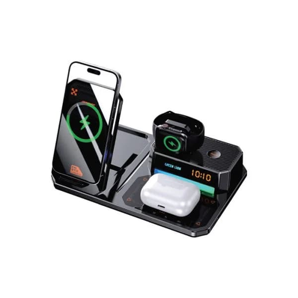 شارژر وایرلس گرین مدل GN6IN1MFWCBK ظرفیت 5 وات 6 کاره — تصویر ۲