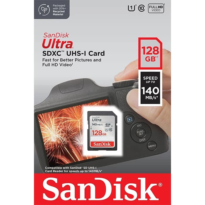 کارت حافظه سن دیسک Ultra ظرفیت 128 گیگابایت کلاس 10 UHS-I سرعت 140MB/s — تصویر ۱۱