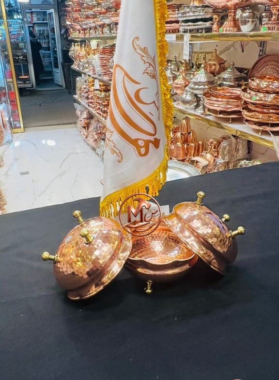 پیاله مسی ۳ پایه