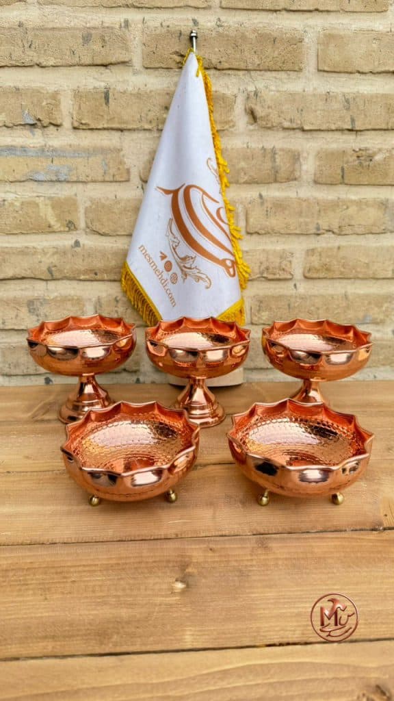 پیاله مسی چکشی افتاب گردان