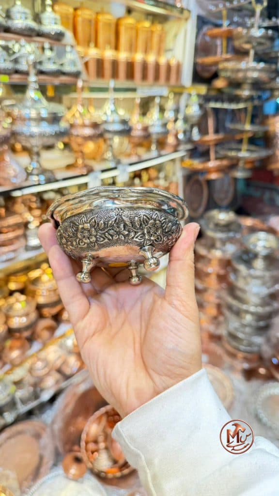 پیاله کروم ۳ پایه هنر