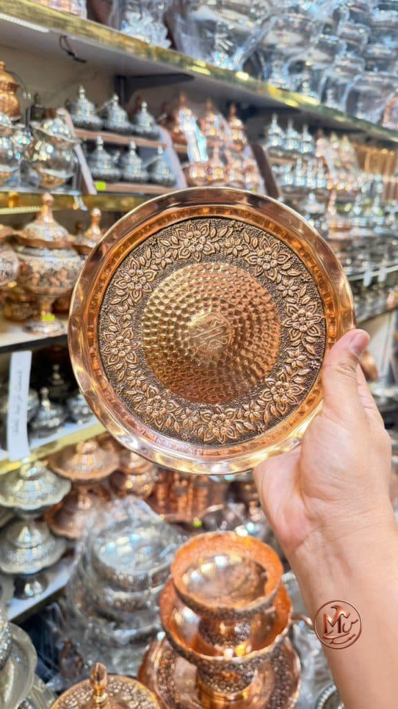 پیش دستی مسی گلبرگ