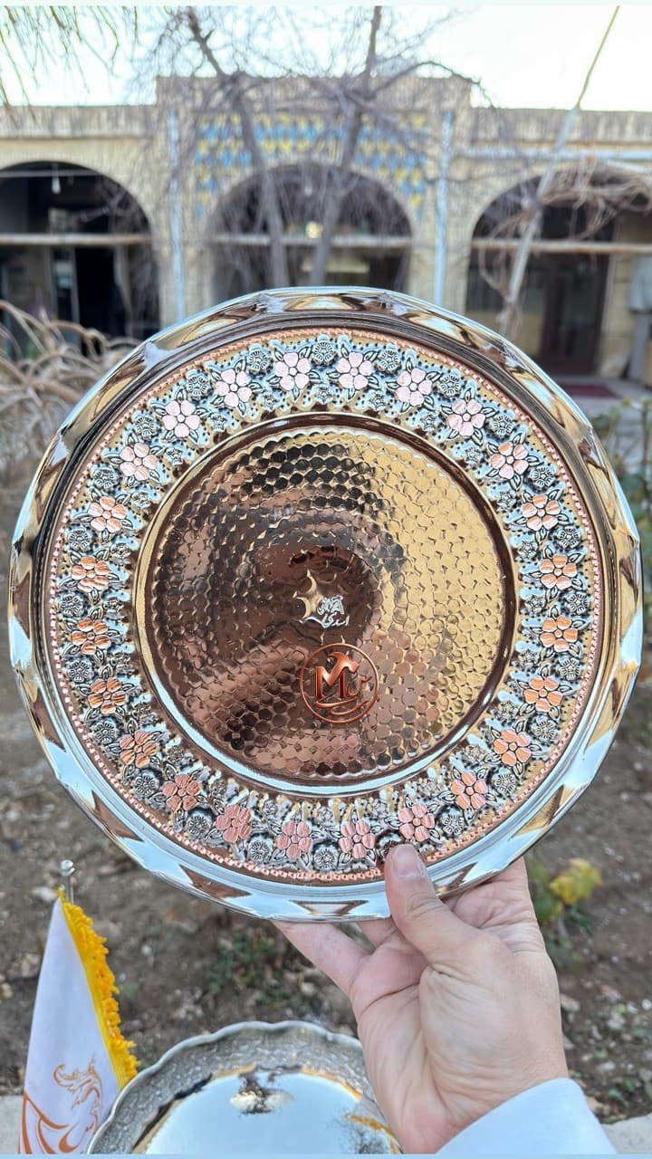 سینی مسی الماس تراش گلبرگ