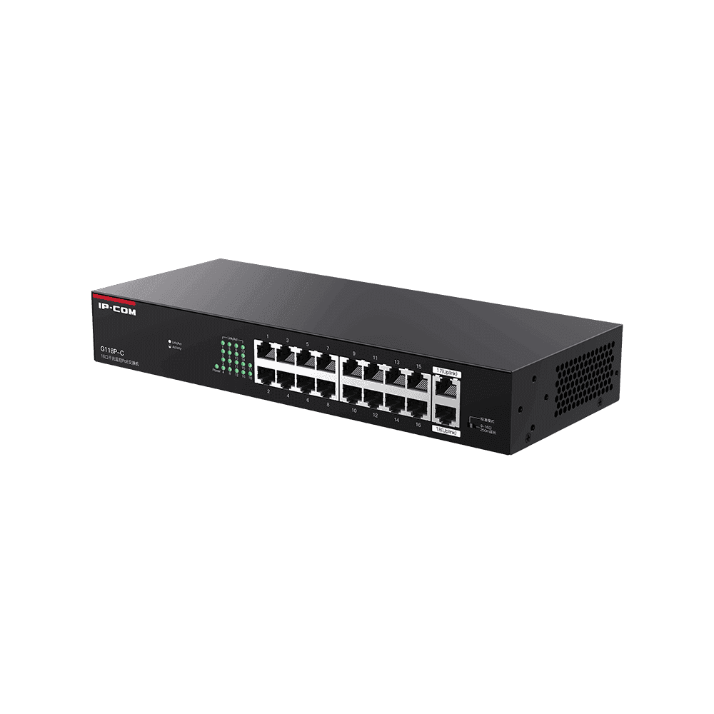 سوئیچ غیرمدیریتی 18 پورت PoE آی‌ پی‌ کام IP-COM مدل G118P-C — تصویر ۶