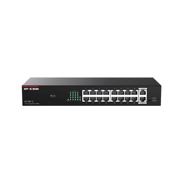 سوئیچ غیرمدیریتی 18 پورت PoE آی‌ پی‌ کام IP-COM مدل G118P-C — تصویر ۲